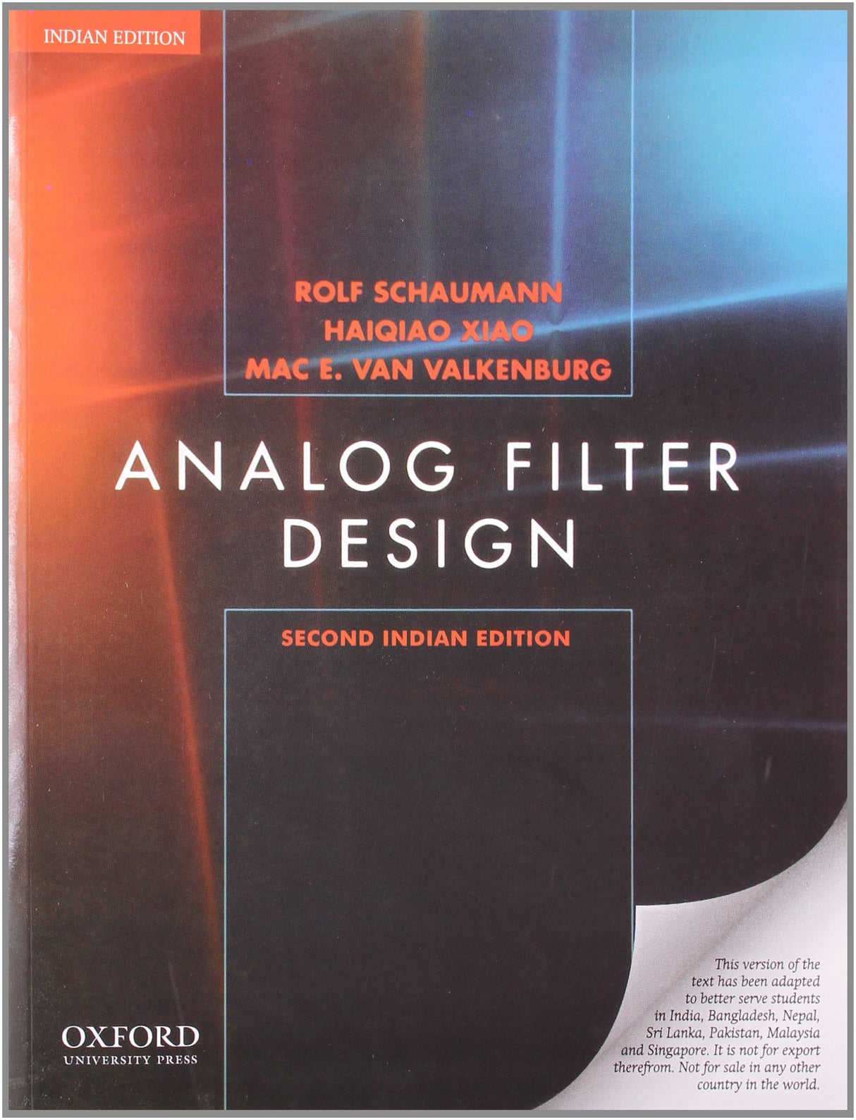 ANALOG FILTER DESIGN,INDIAN 2E - Retail Maharaj
