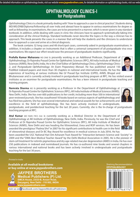 OPHTHALMOLOGY CLINICS-I FOR POSTGRADUATES - Retail Maharaj