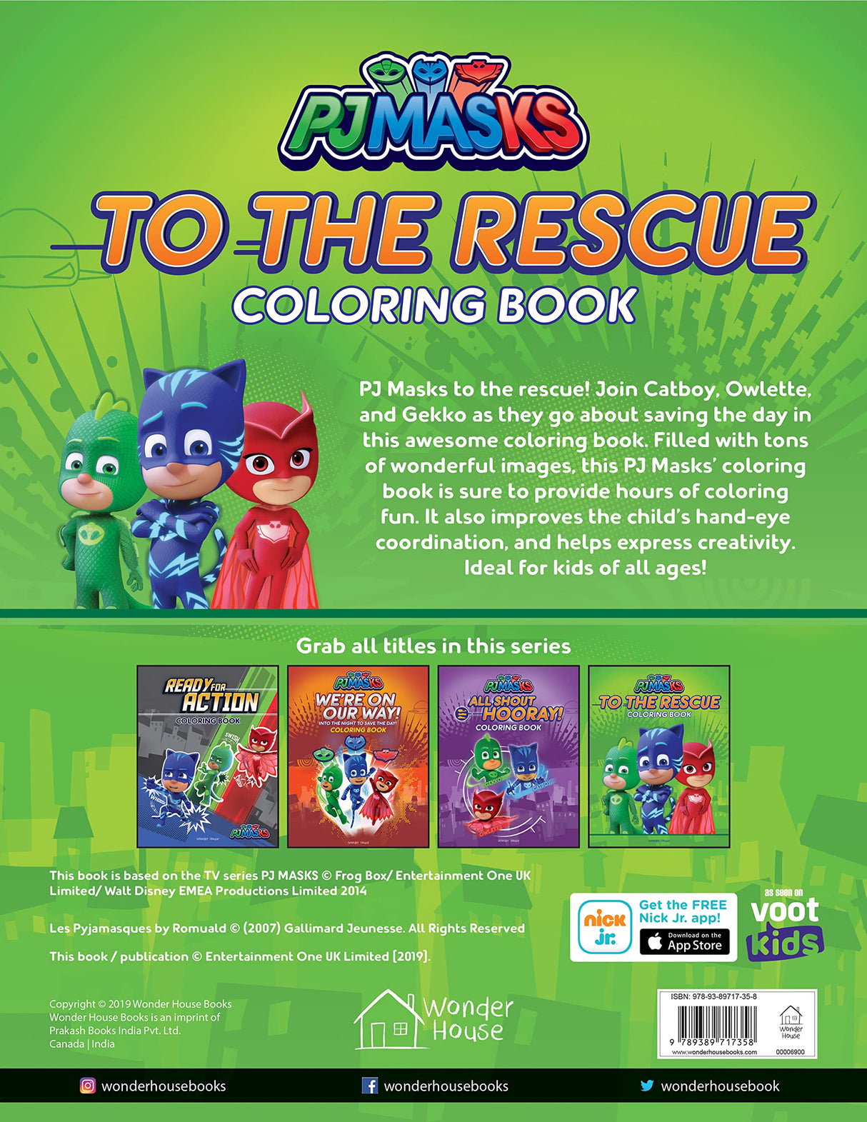 PJ Masks To The Rescue: Coloring Book For Kids - Retail Maharaj