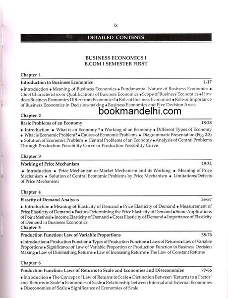 Business Economics (B. Com Ist & Iind) - Retail Maharaj