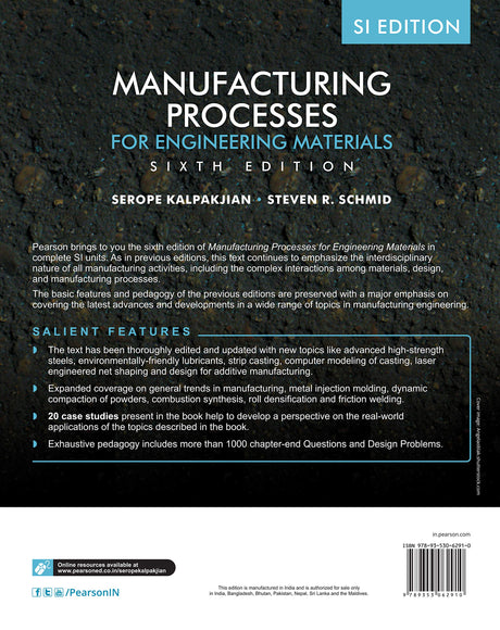 Manufacturing Processes for Engineering Materials, 6e - Retail Maharaj
