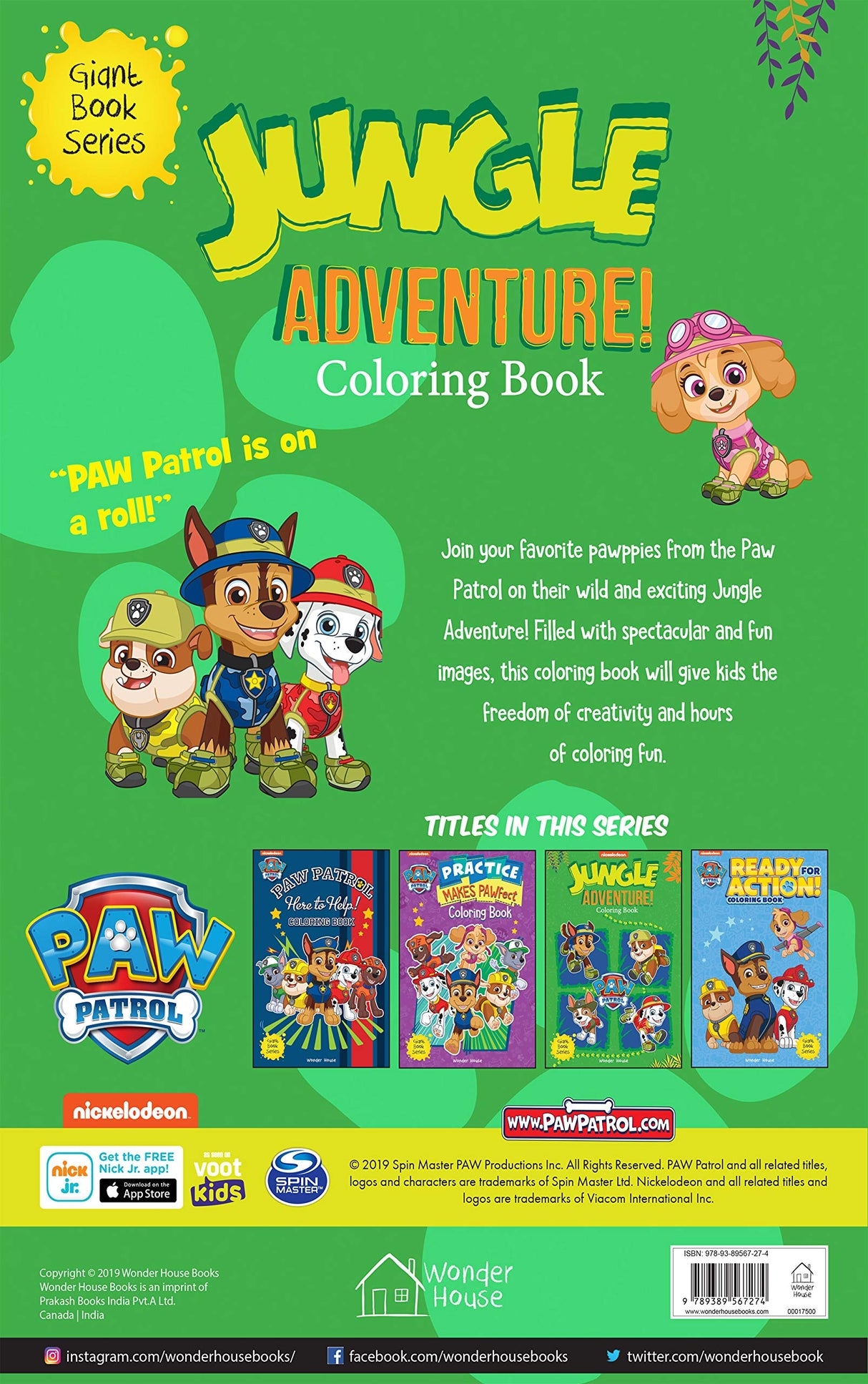 Jungle Adventure! : Paw Patrol Giant Coloring Book For Kids - Retail Maharaj