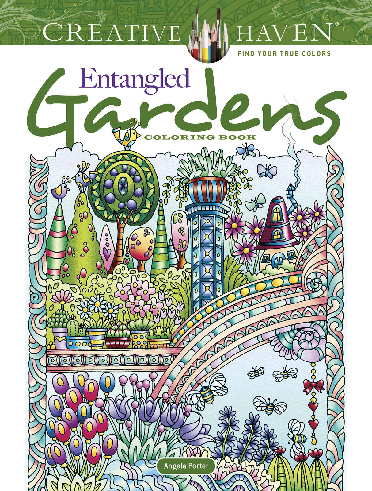 Creative Haven Entangled Gardens Coloring Book - Retail Maharaj