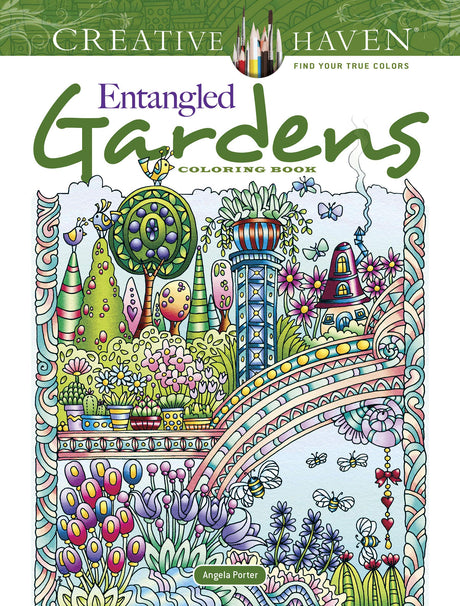Creative Haven Entangled Gardens Coloring Book - Retail Maharaj