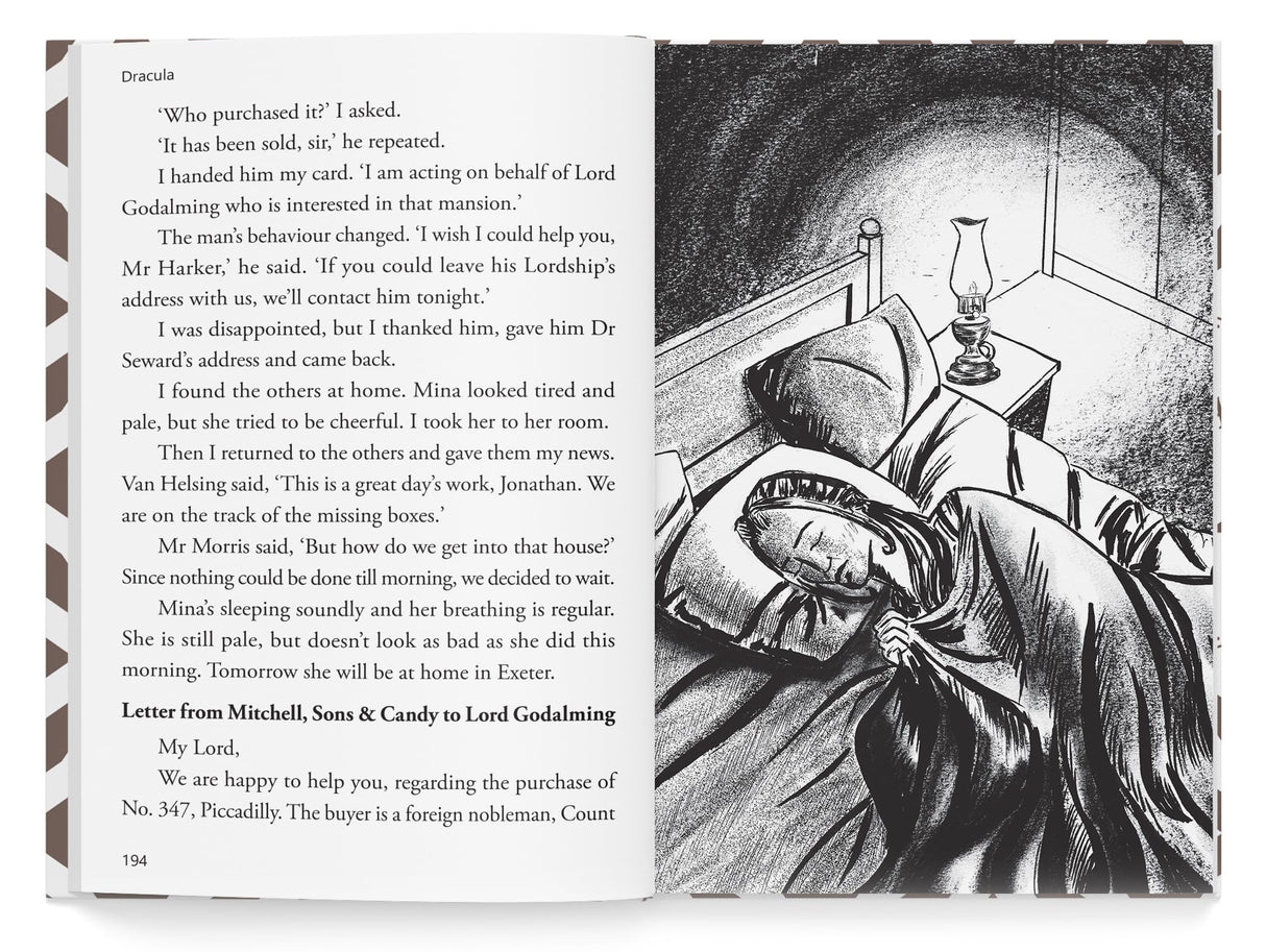 Dracula : llustrated Abridged Children Classic English Novel with Review Questions (Hardback) - Retail Maharaj