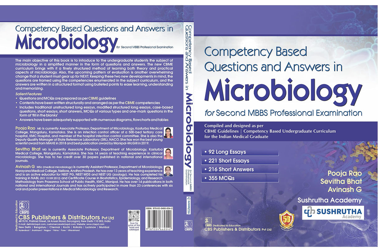 Competency Based Questions And Answers In Microbiology For Second Mbbs Professional Examination (Pb 2024) - Retail Maharaj