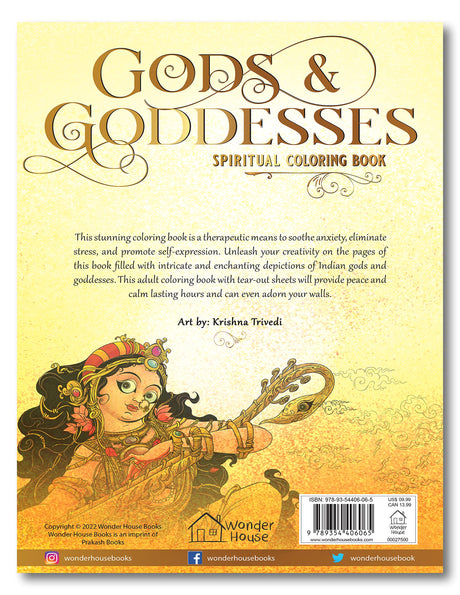 Gods and Goddesses - Spiritual Coloring Book - Retail Maharaj