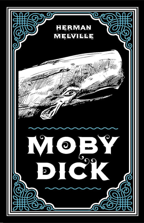 Moby Dick Herman Melville Classic Novel (Travel and Adventure, Captain Ahab, Whaling, Sailing and Fishing Tale), Ribbon Page Marker, Perfect for Gifting - Retail Maharaj