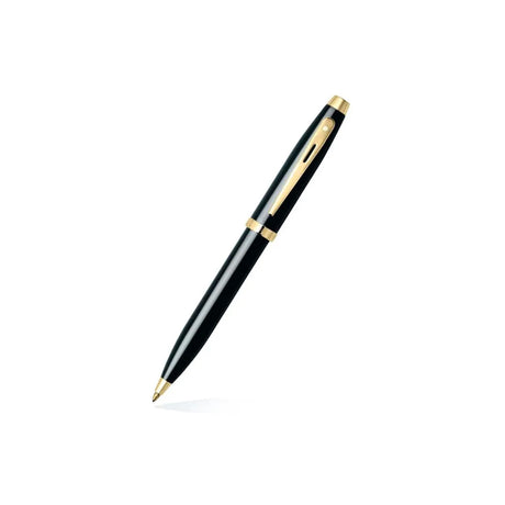 Sheaffer 100 Ballpoint Pen and Table Clock Gift Set Glossy Black Gold Trim - Retail Maharaj