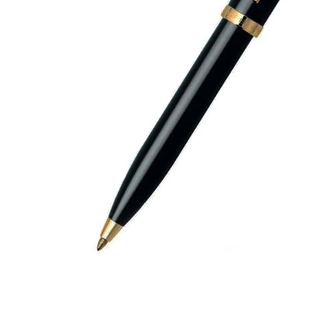Sheaffer 100 Ballpoint Pen and Table Clock Gift Set Glossy Black Gold Trim - Retail Maharaj