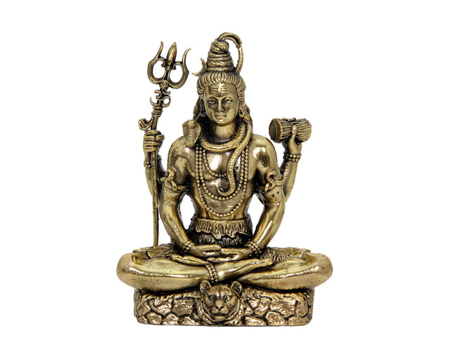 Shiv Shankar 4" Brass Murti - Retail Maharaj