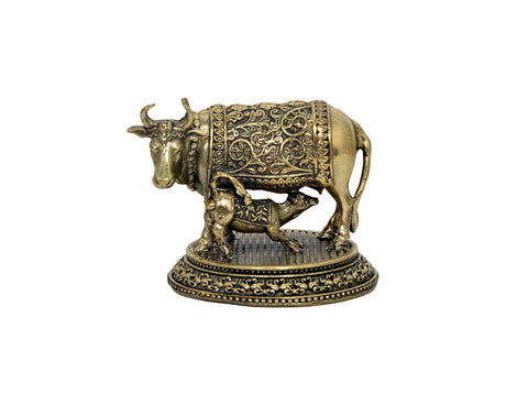 Cow With Calf 1.5" Brass - Retail Maharaj