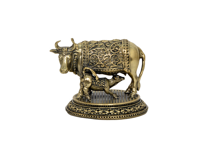 Cow With Calf 1.5" Brass - Retail Maharaj
