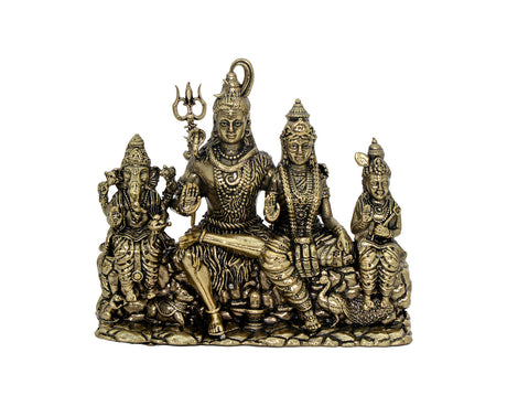 Shiv Parivar 3.5" Brass Murti - Retail Maharaj