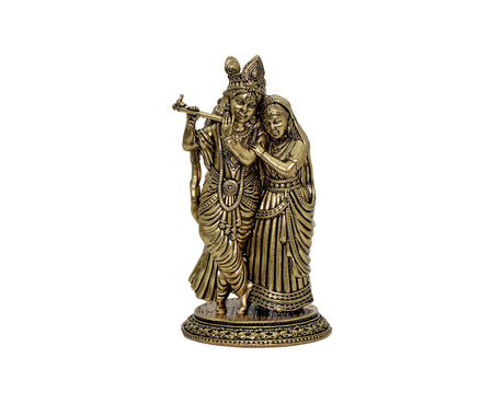 Radha Krishna 4" Brass Murti - Retail Maharaj