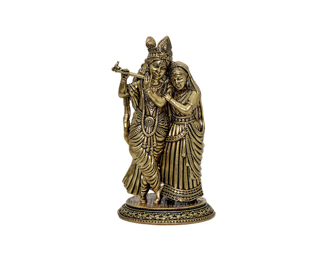 Radha Krishna 4" Brass Murti - Retail Maharaj