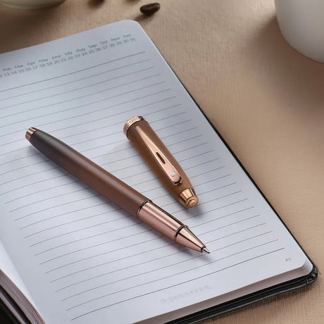 Sheaffer 100 Coffee Edition Matt Brown Pen with Regal Brown PVD Trim - Retail Maharaj