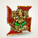 Swastik Ganesha Wall Hanging – Beautiful Aluminium Decorative Ganesh Wall Art for Home, Office & Wedding Gift