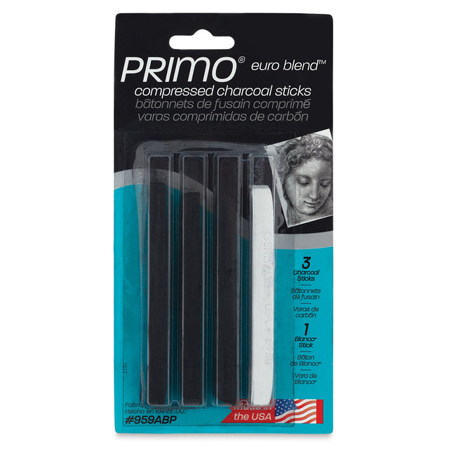 General’s Primo Euro Blend Compressed Charcoal Sticks - Retail Maharaj