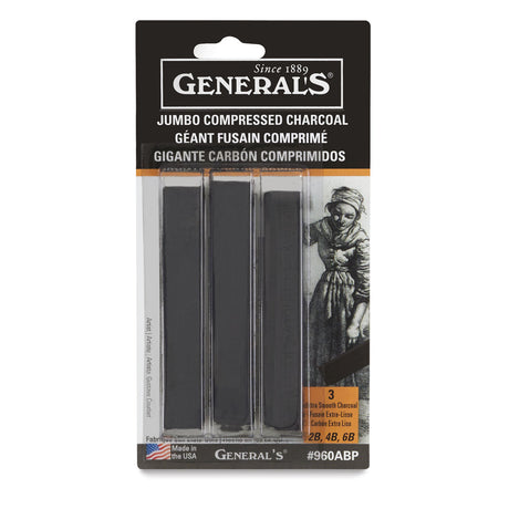 General’s Jumbo Rectangular Charcoal Sticks - Retail Maharaj