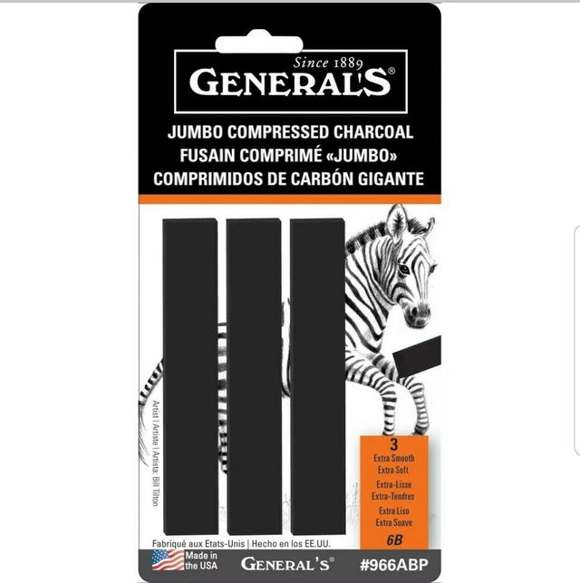 General’s Jumbo Rectangular Charcoal Sticks - Retail Maharaj