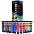 Mont Marte Metallic Signature Acrylic Paint Set 12 Tubes 36ml Each - Retail Maharaj