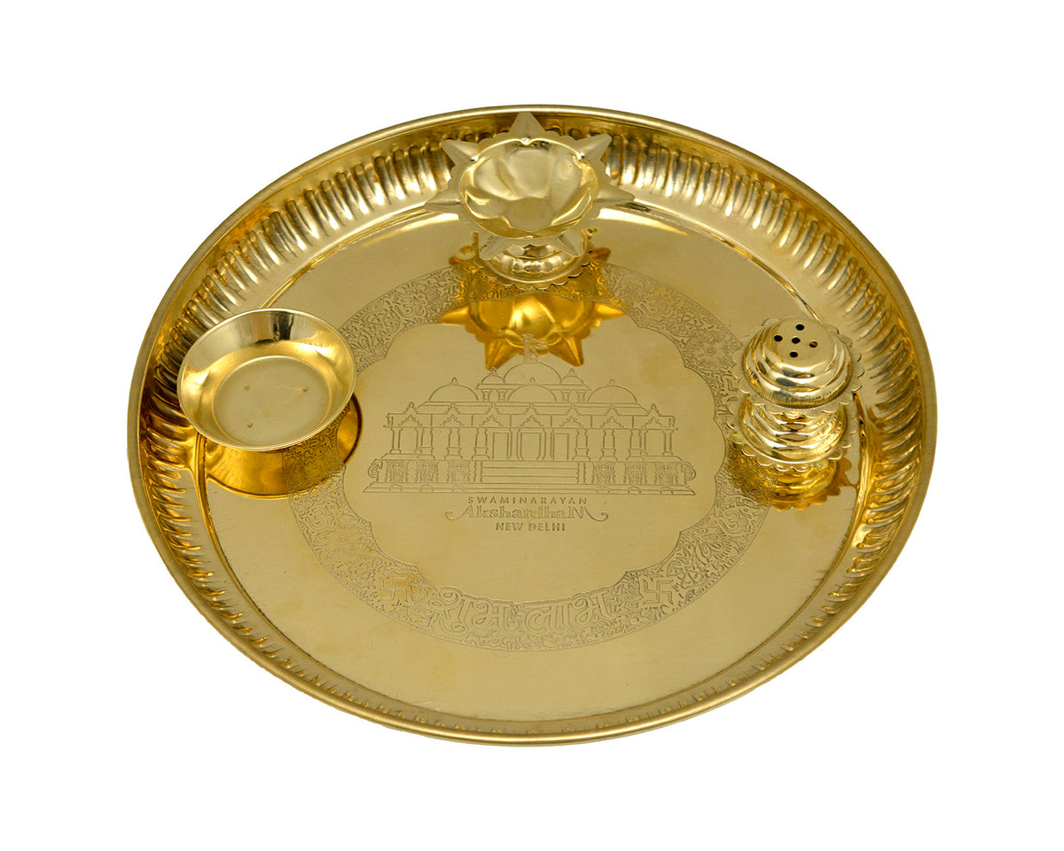 Puja Dish Akshardham Brass