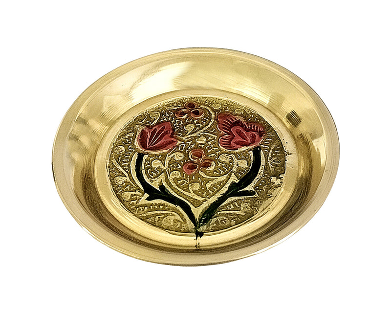 Plate Brass Minakari