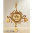 Sun Shaped Hanging With Bell Decorative Showpiece – 21 cm Metal Wall Decor - Retail Maharaj