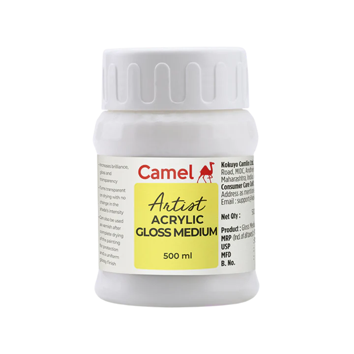 Camel Acrylic Gloss Medium (500ml) - Retail Maharaj
