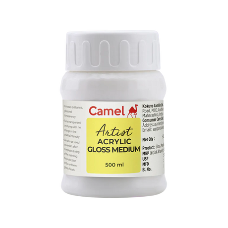 Camel Acrylic Gloss Medium (500ml) - Retail Maharaj