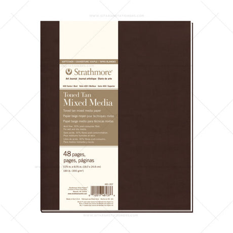 Strathmore 400 Series Toned Tan and Gray Mixed Media Art Journal Hardbound and Softcover - Retail Maharaj