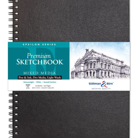 Stillman and Birn Epsilon Series Smooth White Sketchbook for Pen Ink and Mixed Media - Retail Maharaj