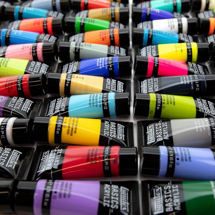 Liquitex Basics Acrylic Colour Paint Set 72 Tubes Assorted - Retail Maharaj