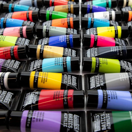 Liquitex Basics Acrylic Colour Paint Set 72 Tubes Assorted - Retail Maharaj