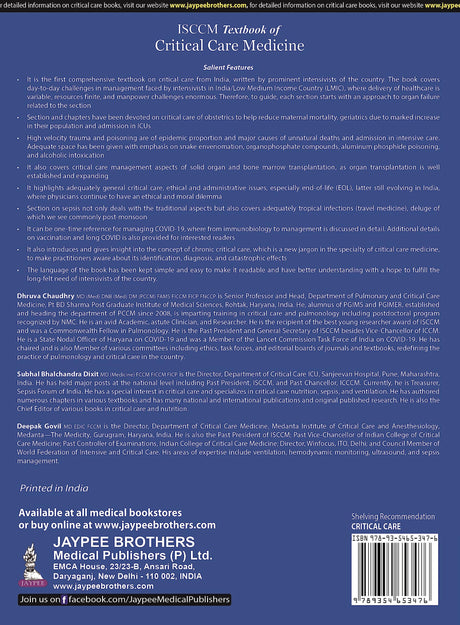 ISCCM TEXTBOOK OF CRITICAL CARE MEDICINE - Retail Maharaj