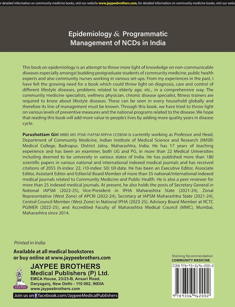 EPIDEMIOLOGY & PROGRAMMATIC MANAGEMENT OF NCDS IN INDIA - Retail Maharaj