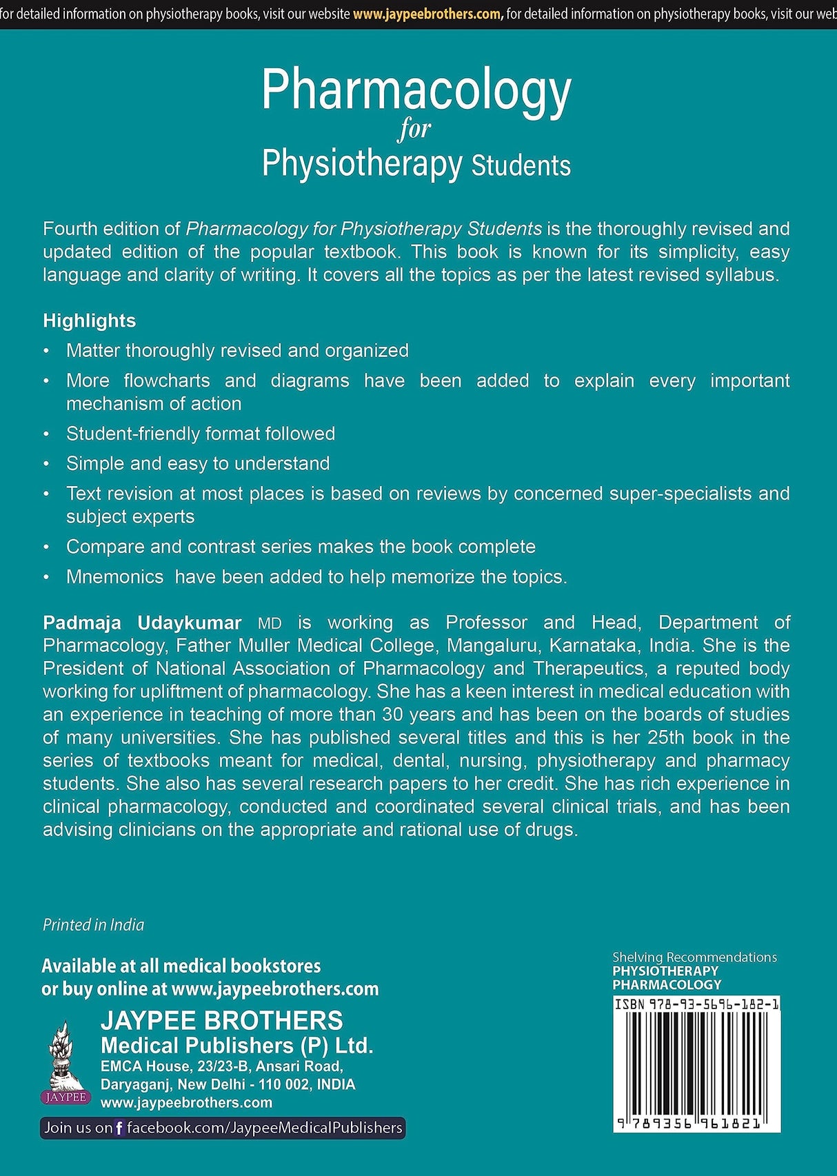 PHARMACOLOGY FOR PHYSIOTHERAPY STUDENTS - Retail Maharaj