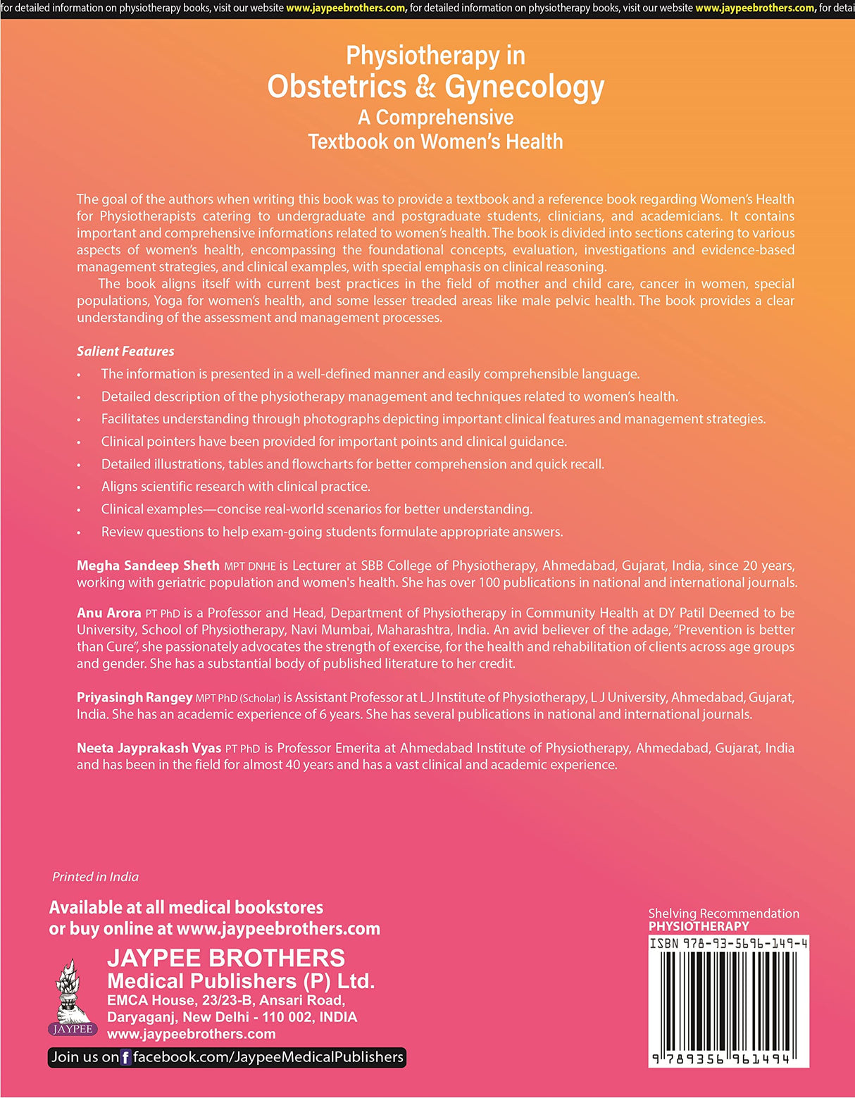PHYSIOTHERAPY IN OBSTETRICS AND GYNAECOLOGY (A COMPREHENSIVE BOOK ON WOMEN’S HEALTH) - Retail Maharaj