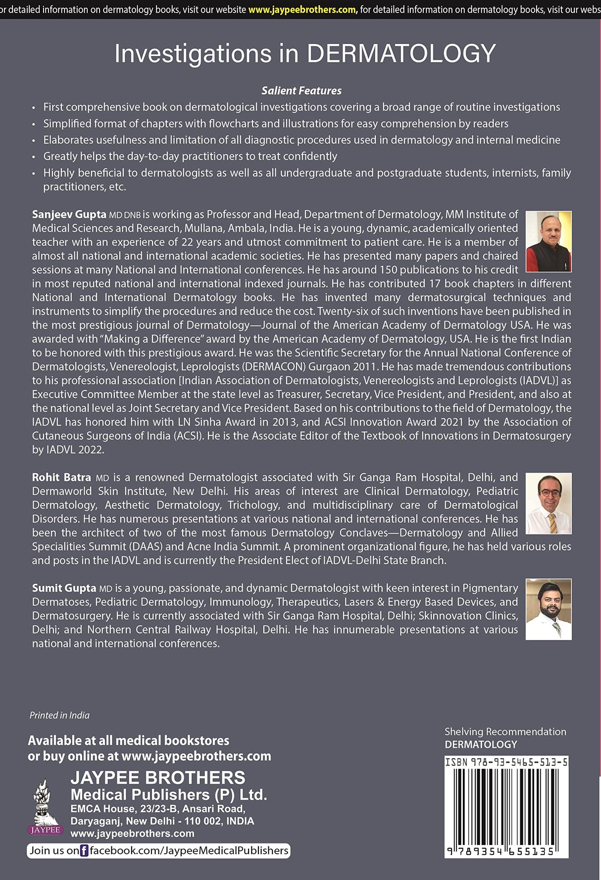 INVESTIGATIONS IN DERMATOLOGY - Retail Maharaj