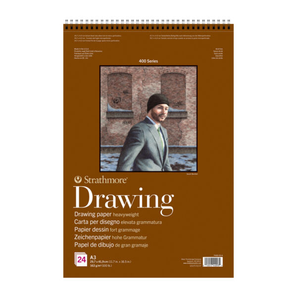 Strathmore 400 Series Heavyweight Drawing Pad 100 lb Cream Paper - Retail Maharaj