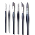 Stationerie Professional Mixed Brush Set of 6 Matte Black Edition - Retail Maharaj