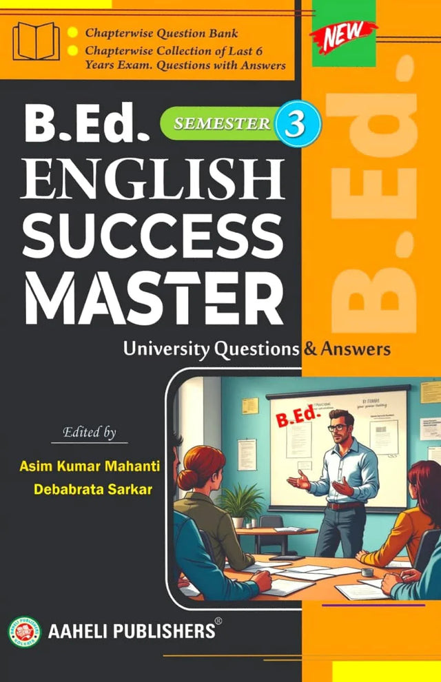 B.Ed. English Success Master (Method) Sem- III (English Version) Latest Edition - Retail Maharaj