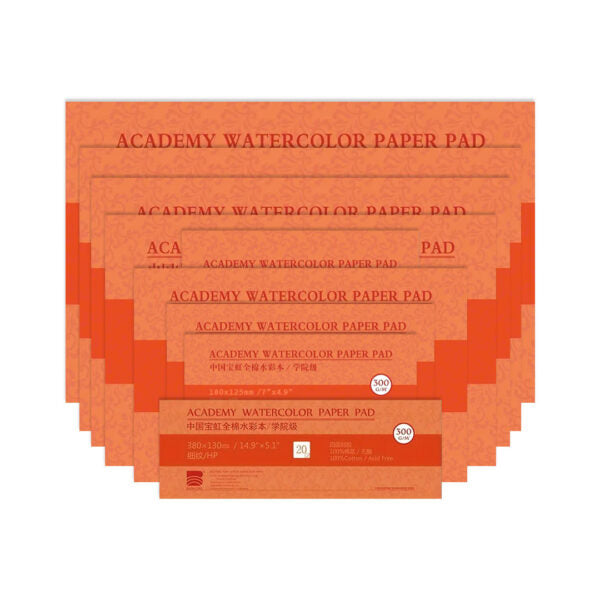 Baohong Academy Hot Pressed Watercolour Block 300gsm – 20 Sheets - Retail Maharaj