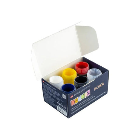 Decola Acrylic Leather Paint Set 20ml with Varnish - Retail Maharaj