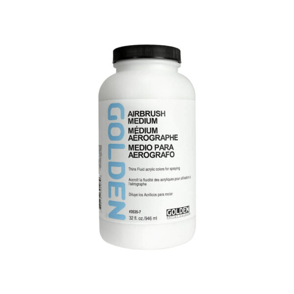 Golden Airbrush Medium Acrylic Additive for Smooth Spray Application - Retail Maharaj