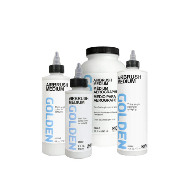 Golden Airbrush Medium Acrylic Additive for Smooth Spray Application - Retail Maharaj