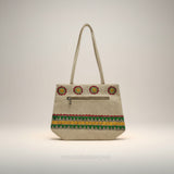 Handmade Jute Handbag with Madhubani Art | Eco-friendly Folk Art Tote Bag - Retail Maharaj