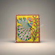 Handmade Madhubani Painting - Peacock on a Branch | Indian Folk Art on Salita Cloth - Retail Maharaj