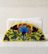 Jaipur Blue Pottery Floral Napkin Holder (Arched Design)